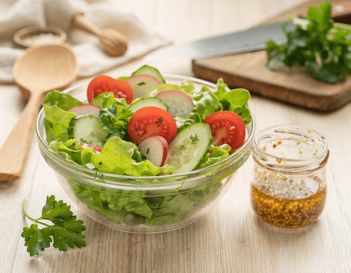 Osvježavajuća zelena salata sa domaćim dresingom