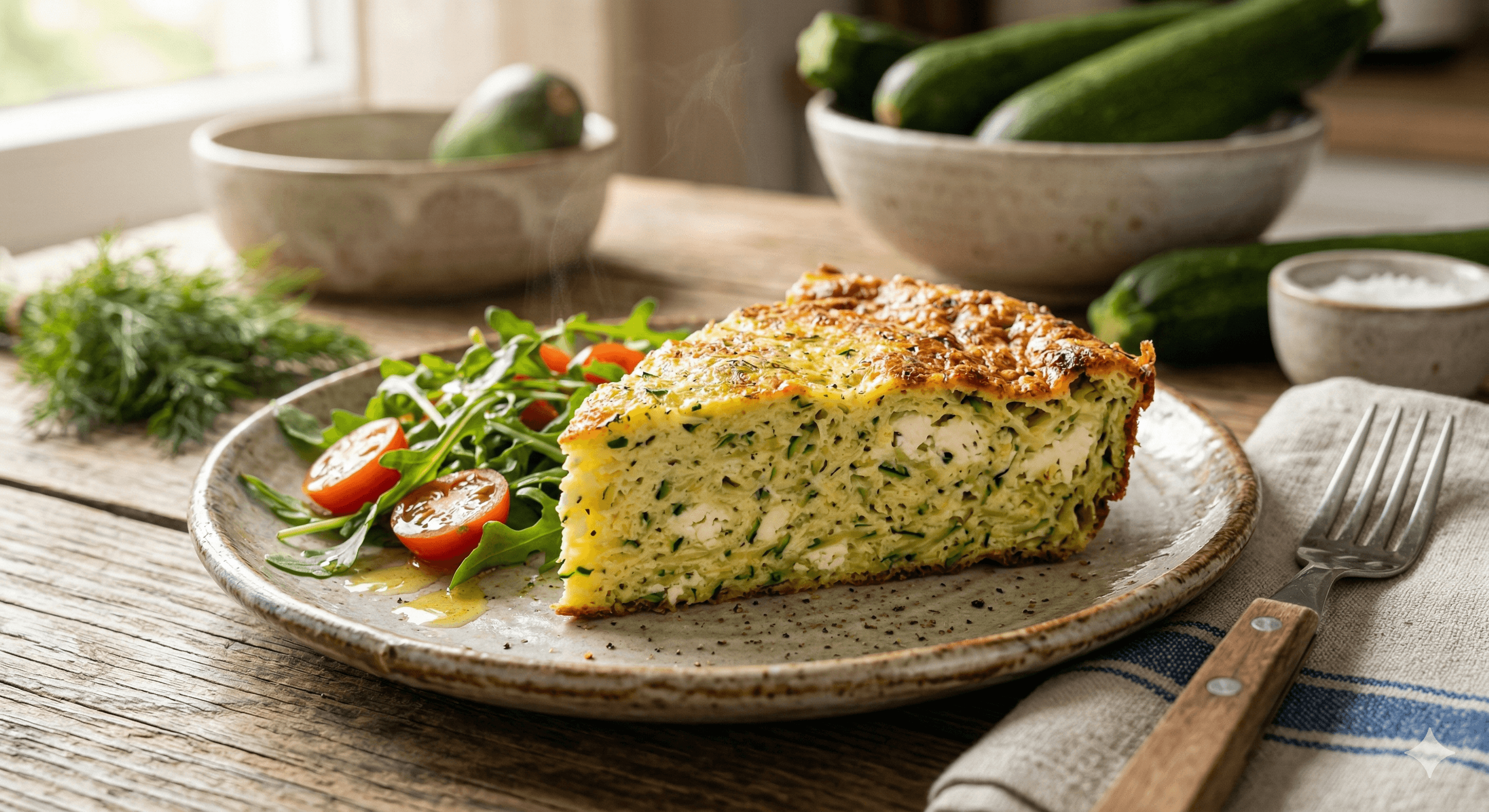 Lažna pita od tikvica i svježeg sira (bez kora)