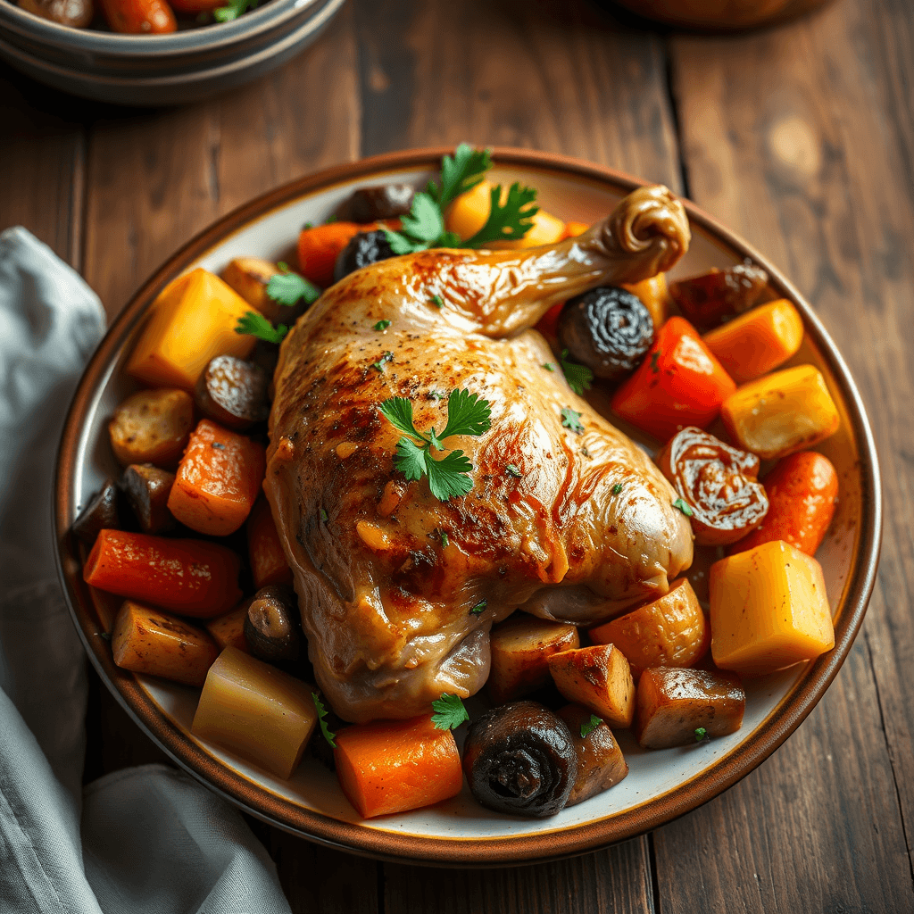 Pečena piletina sa povrćem