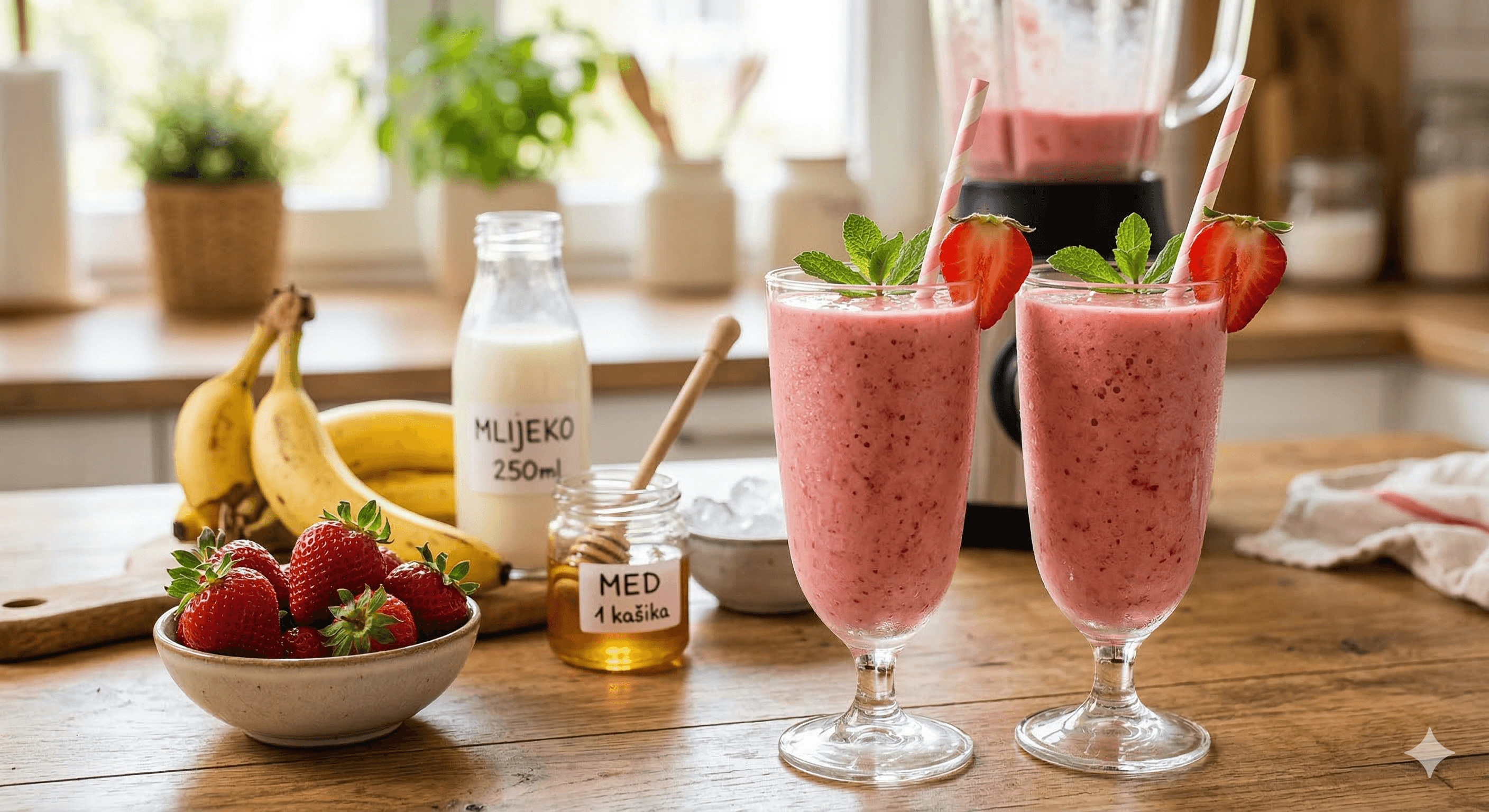 Smoothie od banana i jagoda