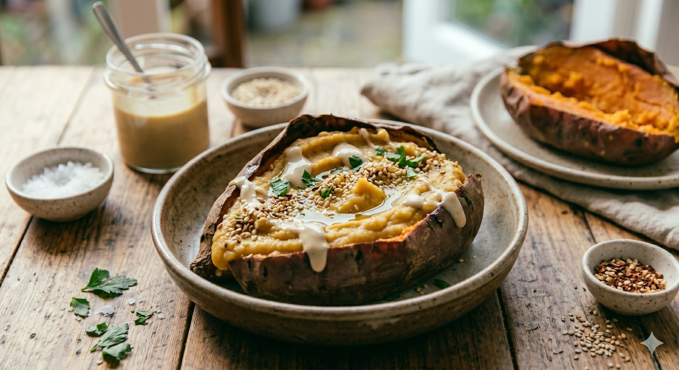 Pečeni batat sa tahinijem