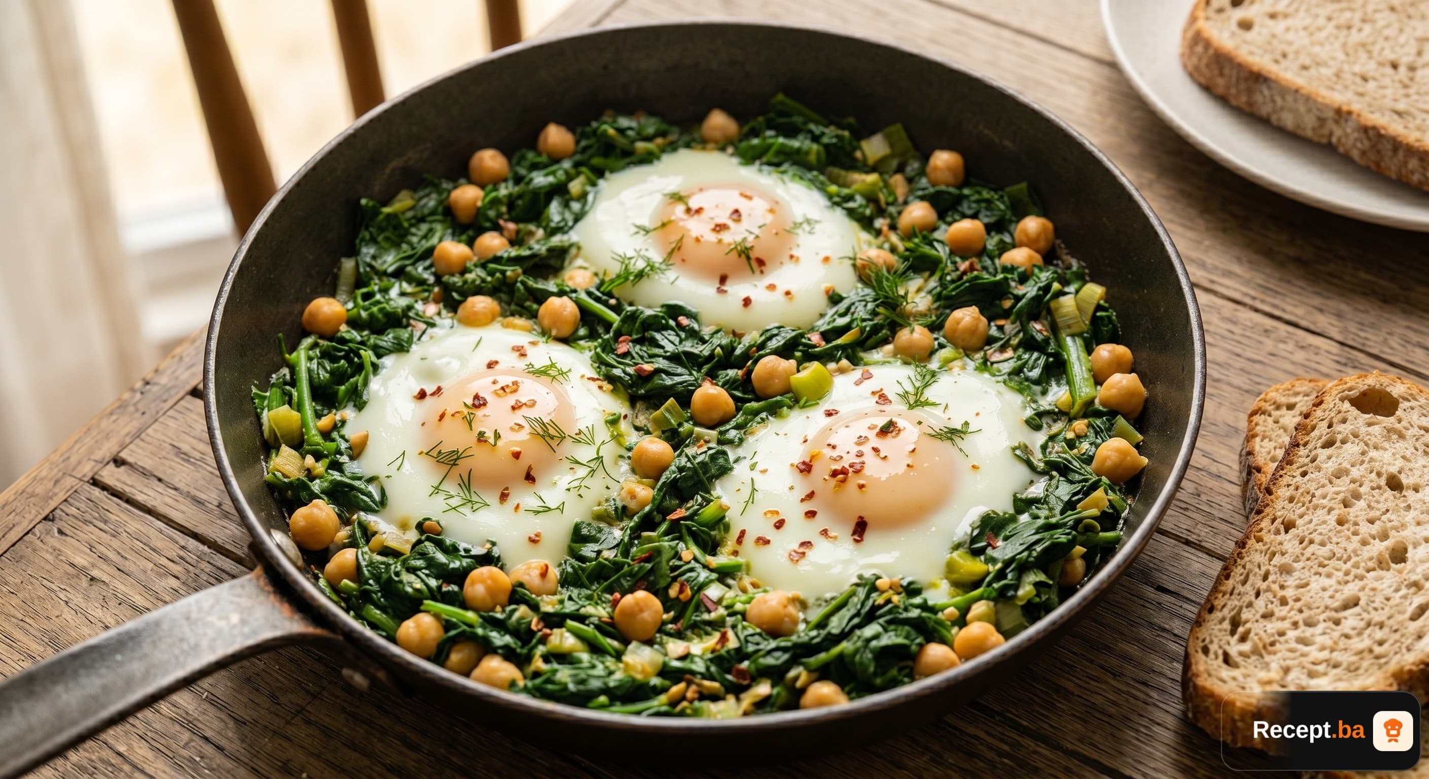 Zelena Šakšuka sa Leblebijama