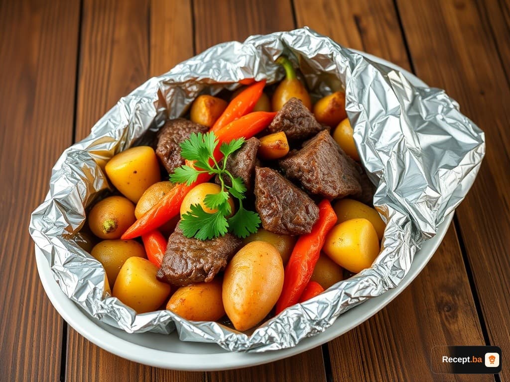 Buka sa mesom i povrćem u foliji