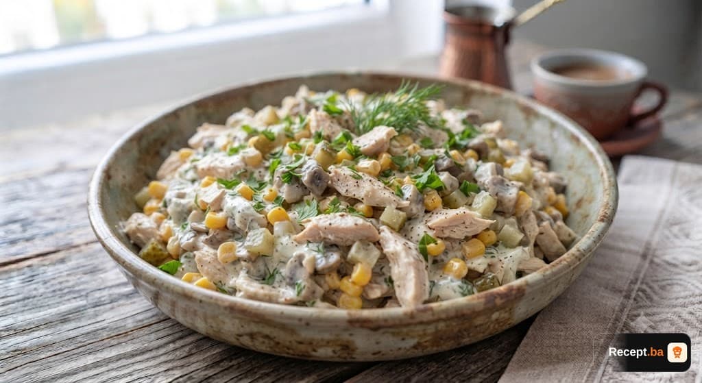 Kremasta ljetna salata s piletinom i kukuruzom