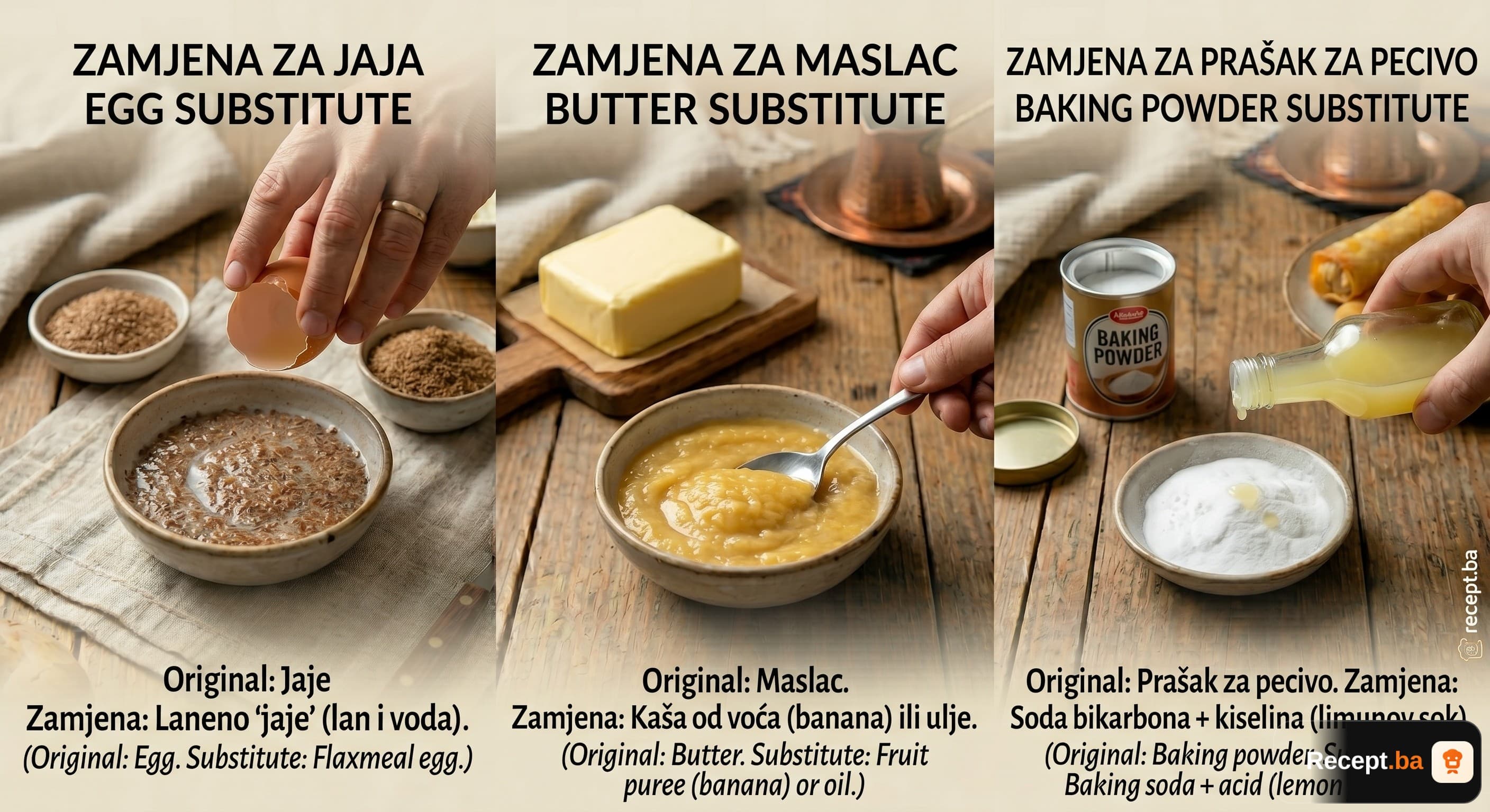 Zamjene za sastojke: Šta koristiti kad vam ponestane?
