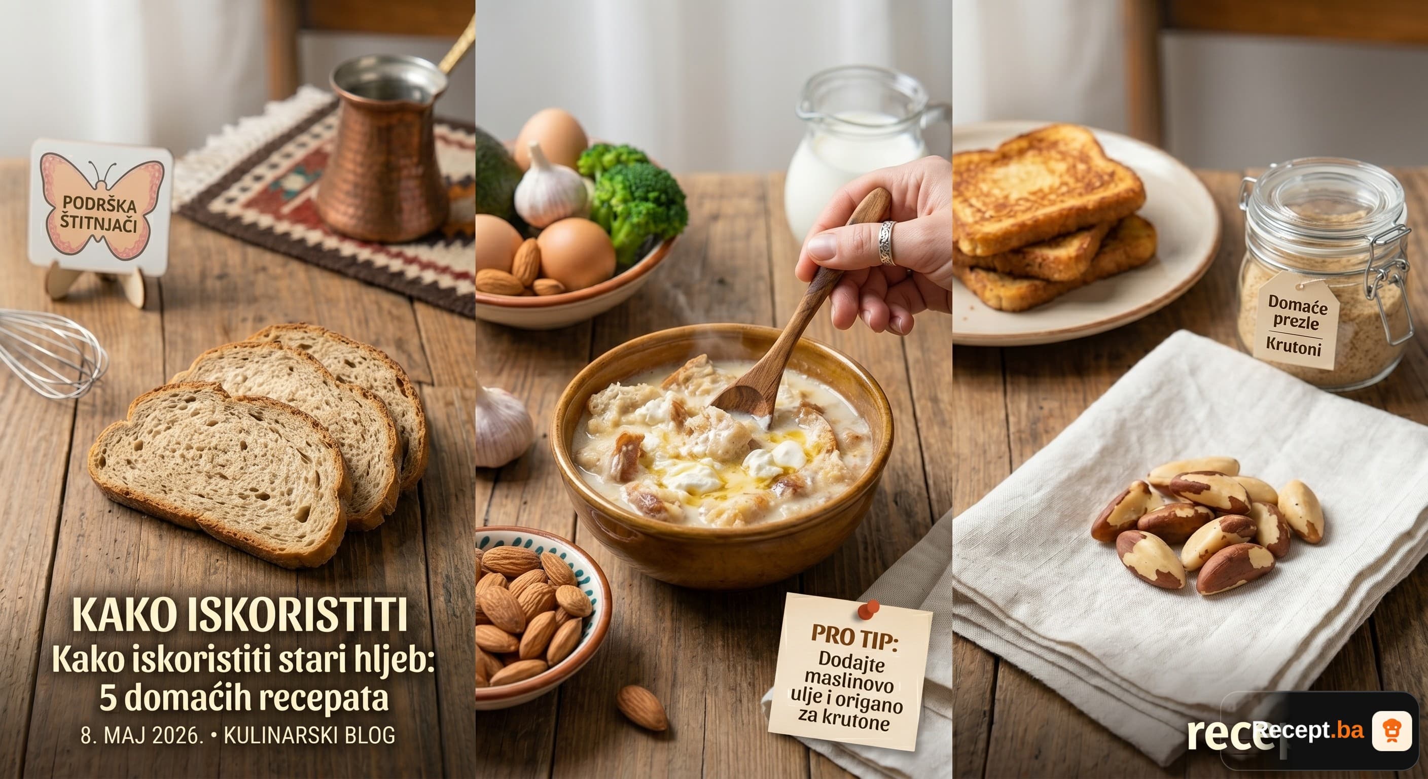 Kako iskoristiti stari hljeb: 5 tradicionalnih recepata