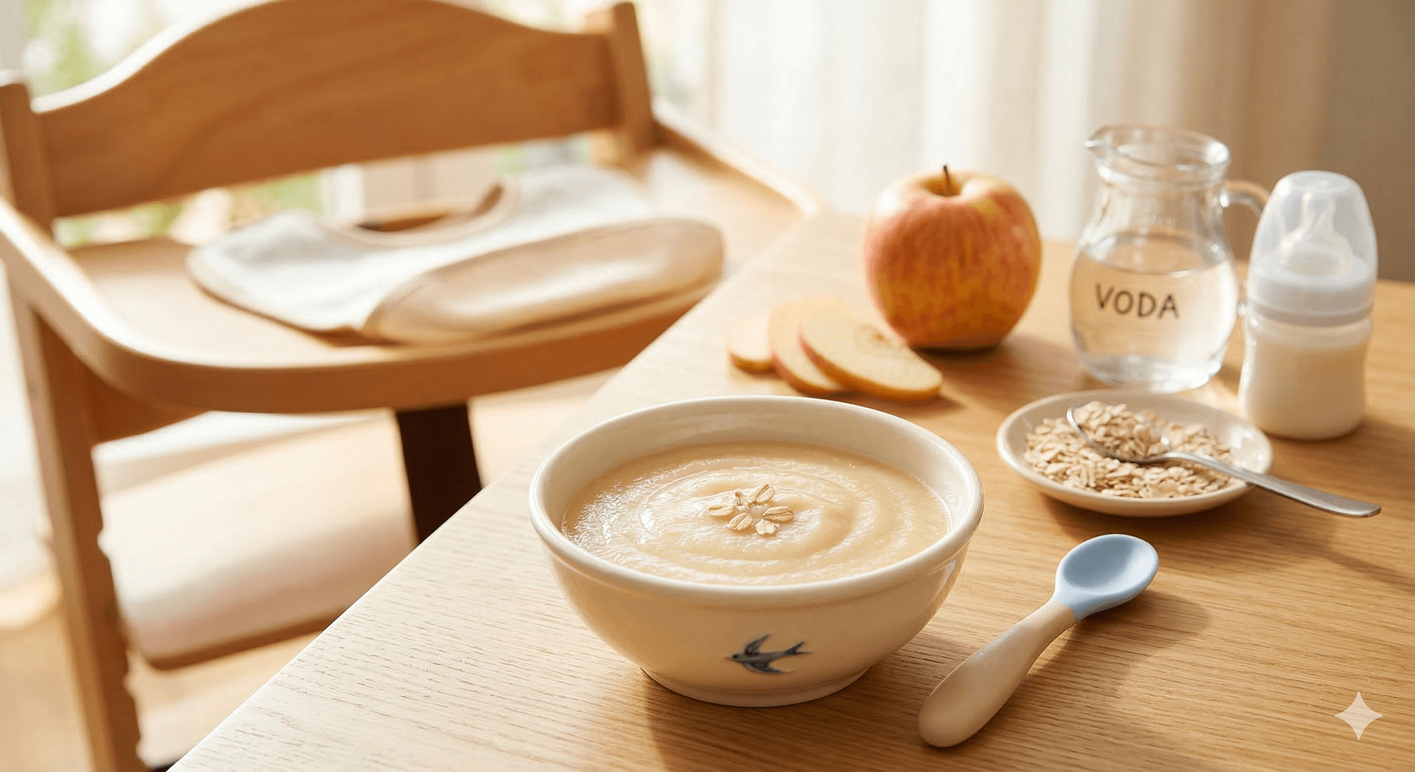 Kašica od jabuke i zobenih pahuljica za bebe