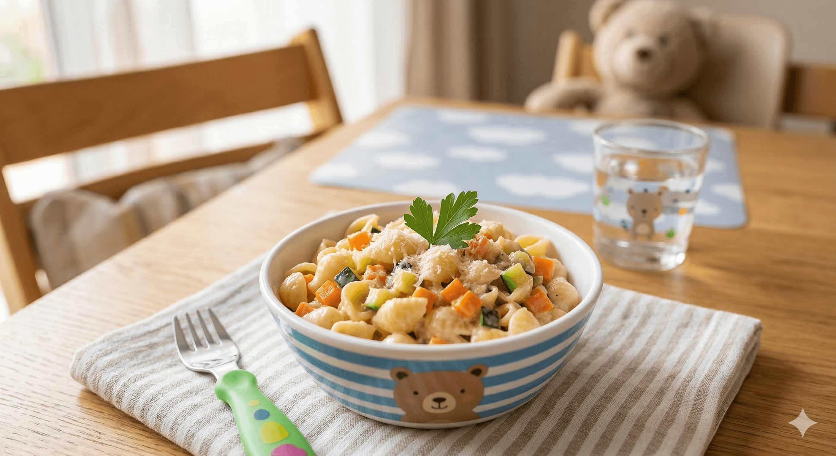 Kremasta tjestenina sa povrćem za djecu