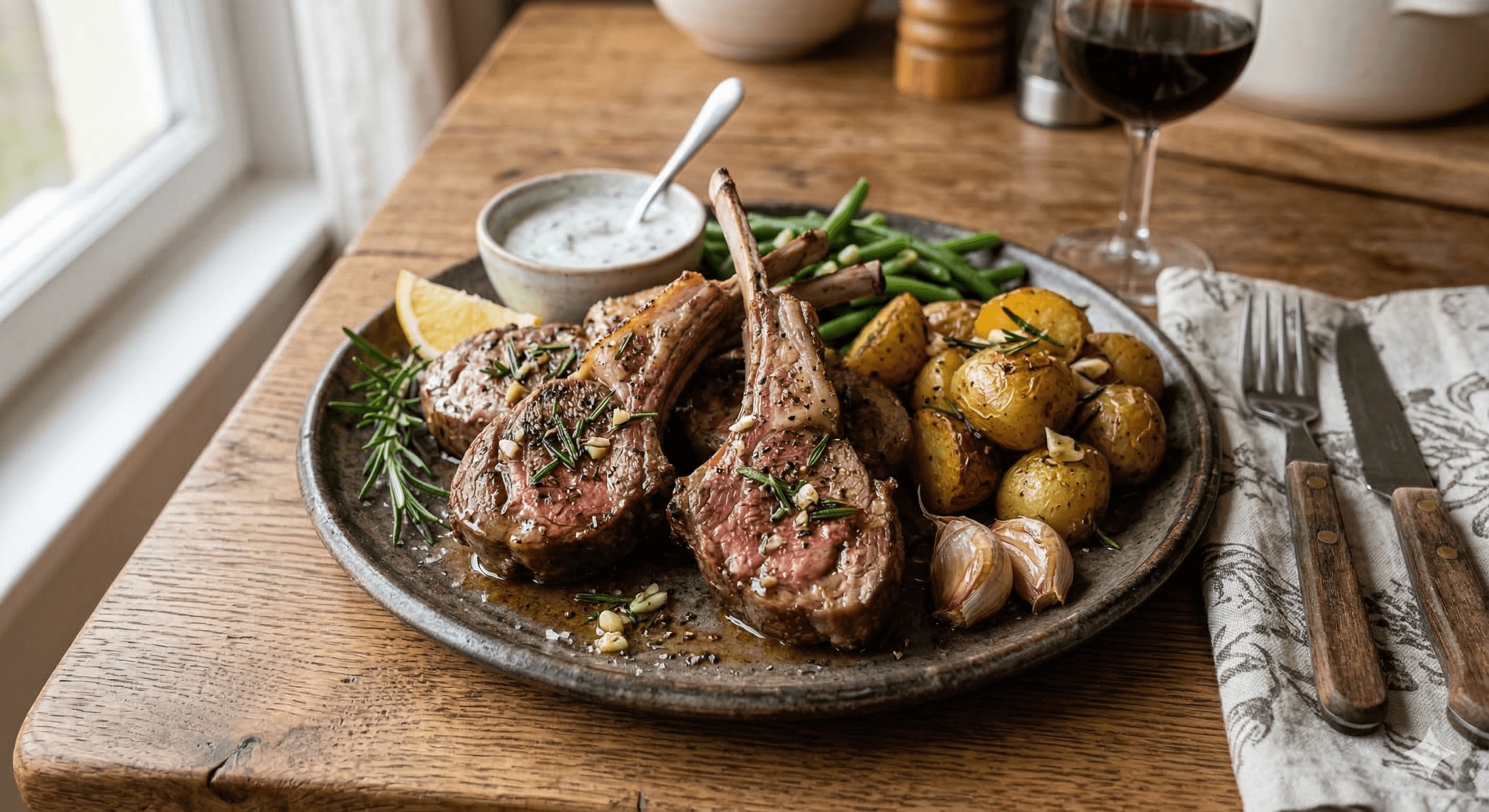 Jagnjeći kotleti sa ružmarinom i bijelim lukom