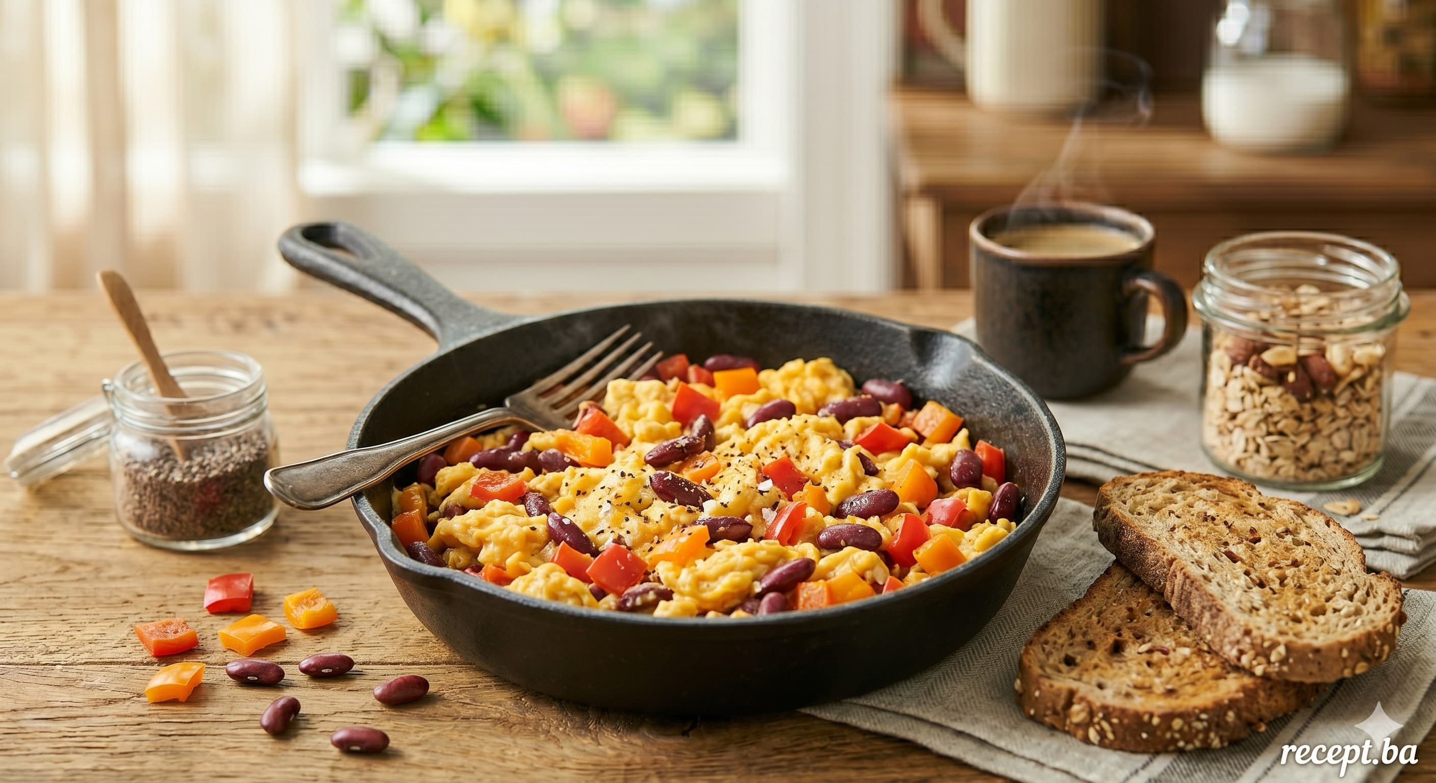 Brza Kajgana sa Crvenim Grahom i Paprikom - Zdrav Doručak za Energiju