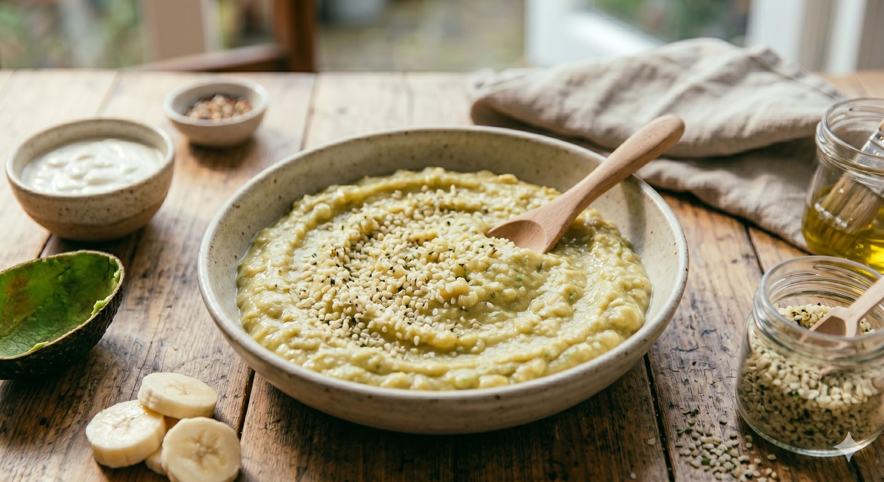 Zdravi miks avokada i banane sa sjemenkama konoplje