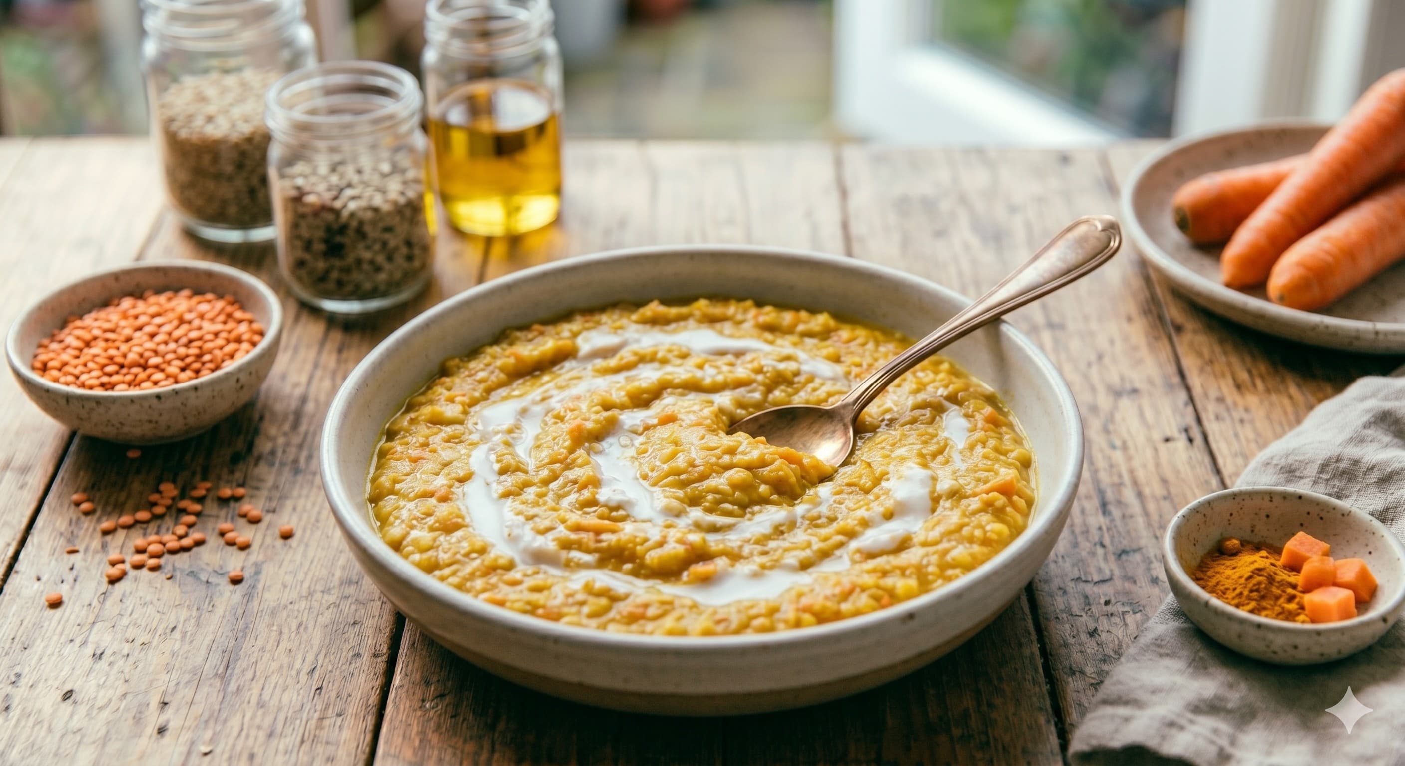 Kremasta crvena leća sa kokosovim mlijekom i kurkumom za bebe