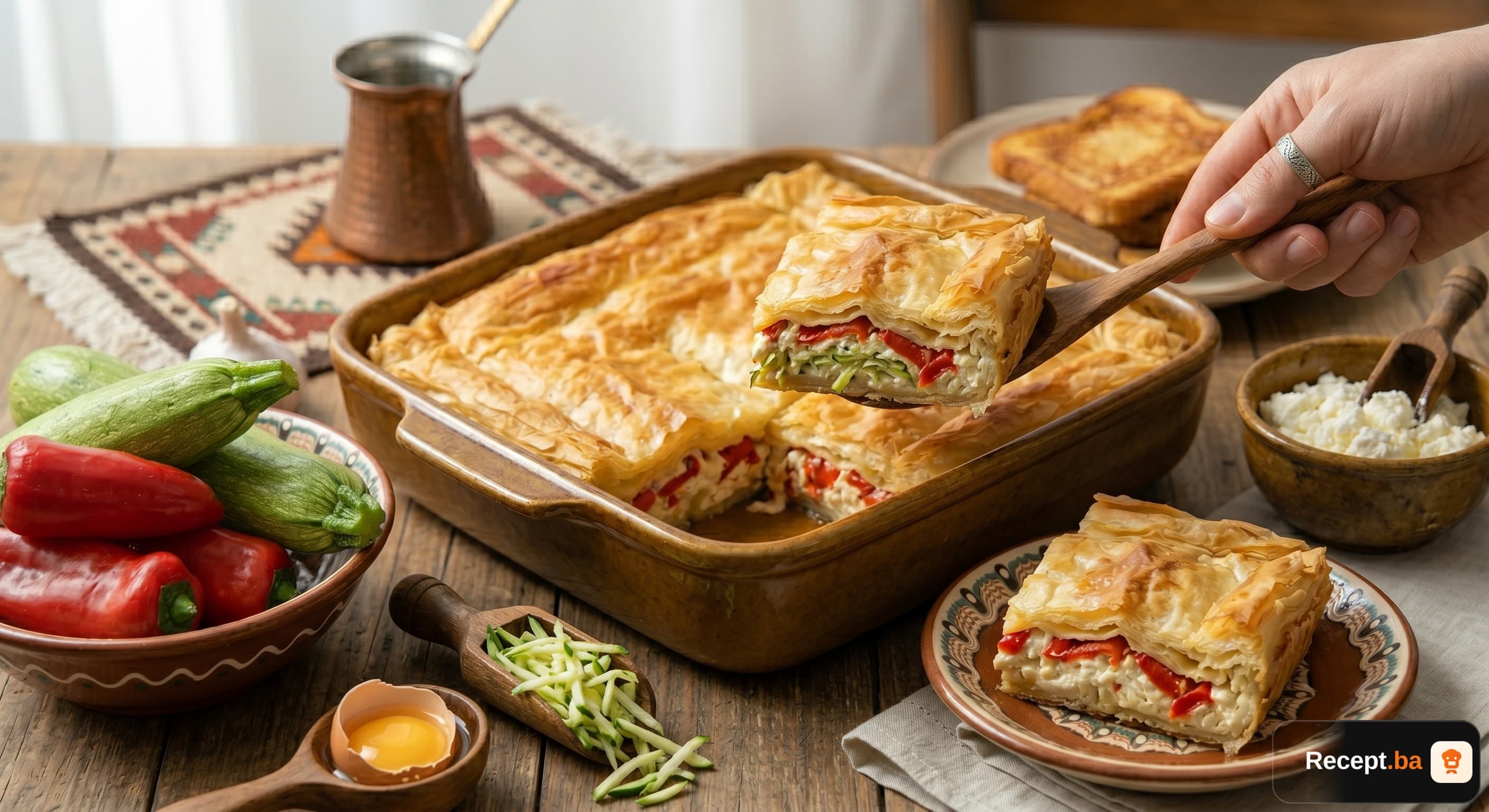 Lagana ljetna pita: Spoj pečenih paprika i sočnih tikvica