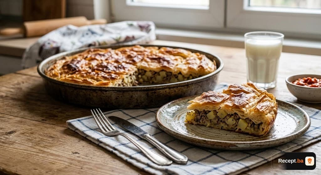 Hrskavi burek sa krompirom od gotovih jufki (šareni burek)