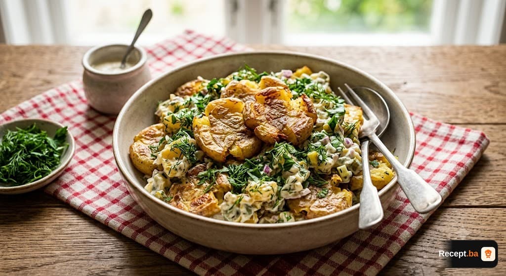 Salata od zgnječenog hrskavog krompira
