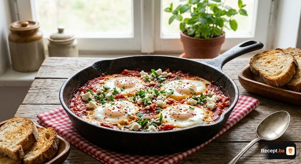 Kraljica doručka: Šakšuka (Jaja u bogatom sosu od paradajza i paprika)